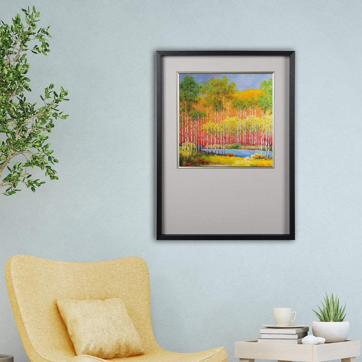 지클레 아트포스터 56x80cm - 환상의 자작나무 숲 I