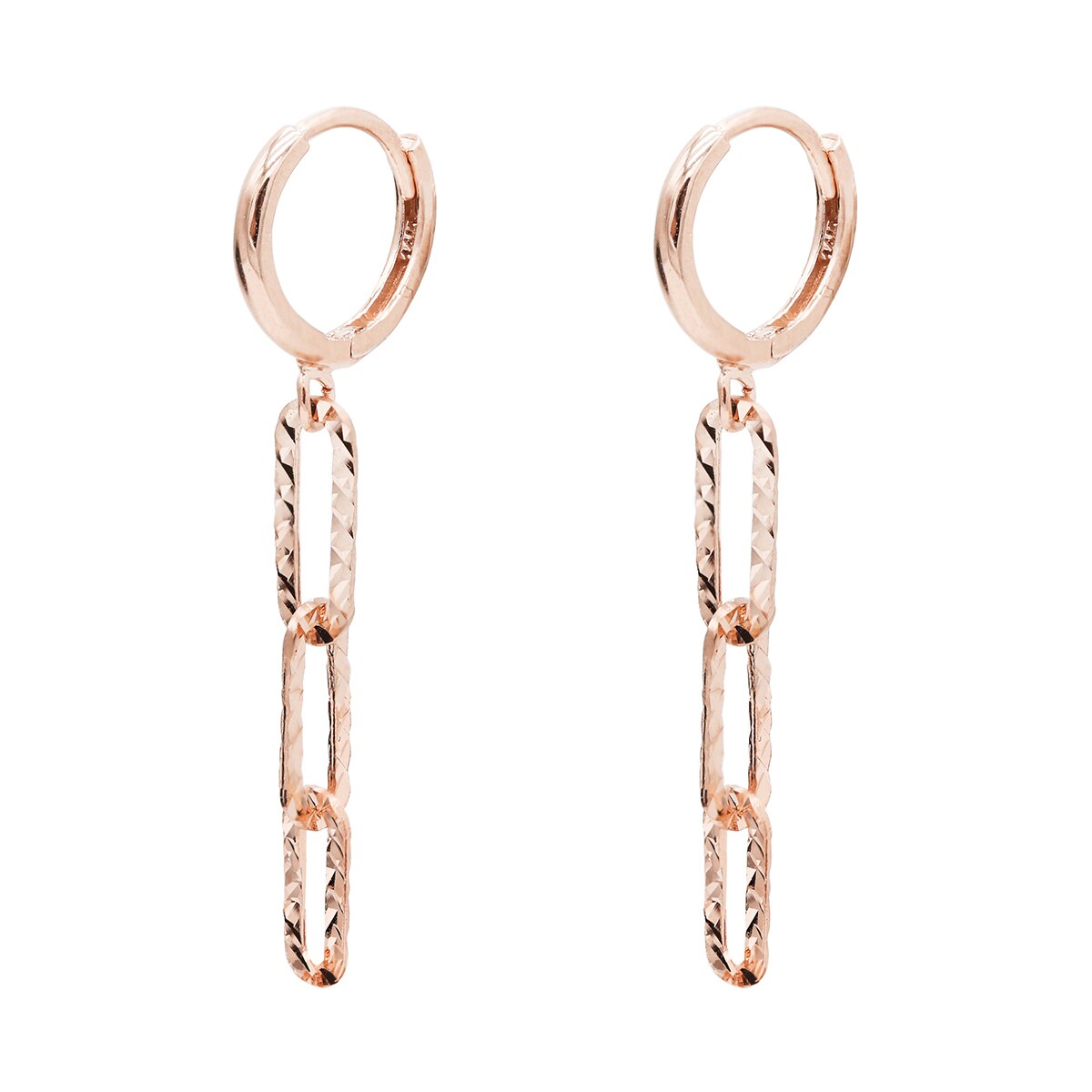 클라베드제이 14K 골드 귀걸이 헤이즐 - 로즈 골드