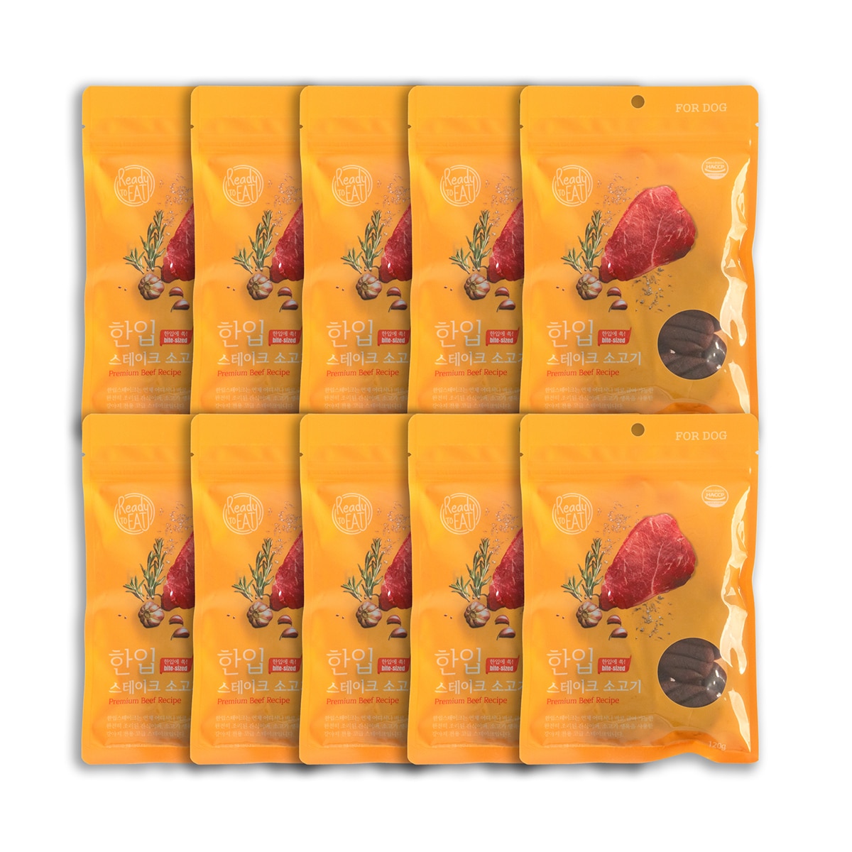 애견용 한입 스테이크 120g x 10 - 소고기