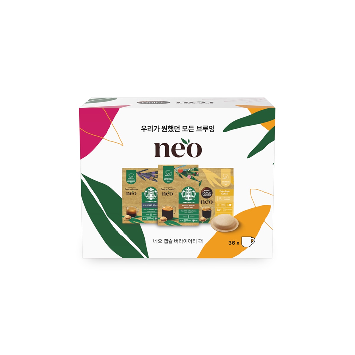 스타벅스&돌체구스토 네오 캡슐커피 혼합팩 36개입