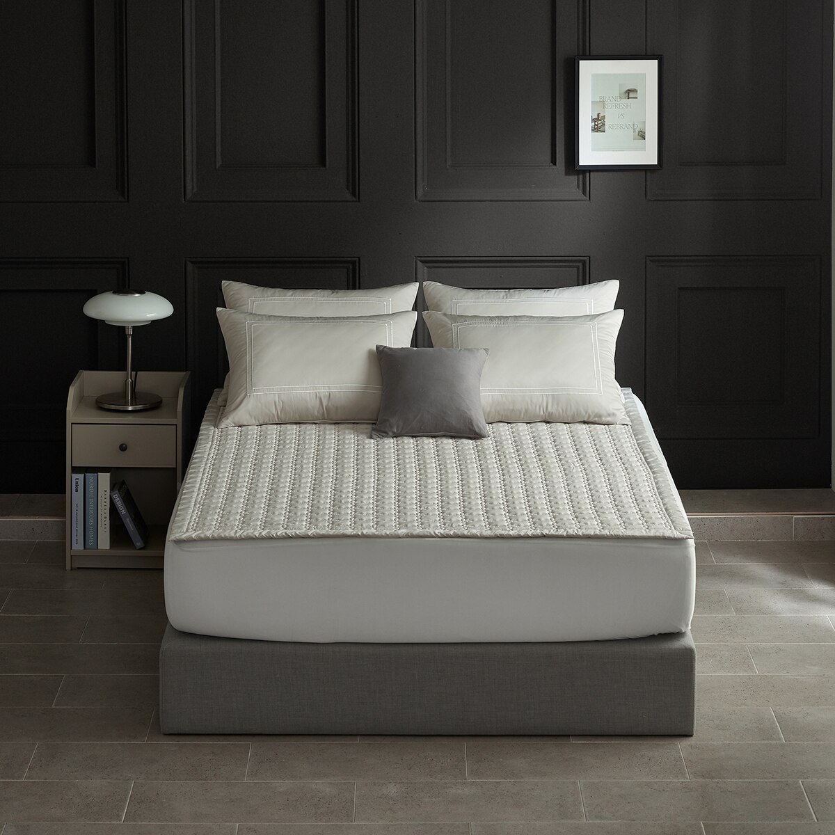 알러텍트 알러지 케어 누빔 패드 - 퀸, 웜그레이 (프레임) 알러텍트 알러지 케어 누빔 패드 - 퀸, 웜그레이 (프레임)