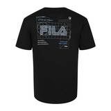 휠라 남성 기능성 반소매 티셔츠 - 블랙