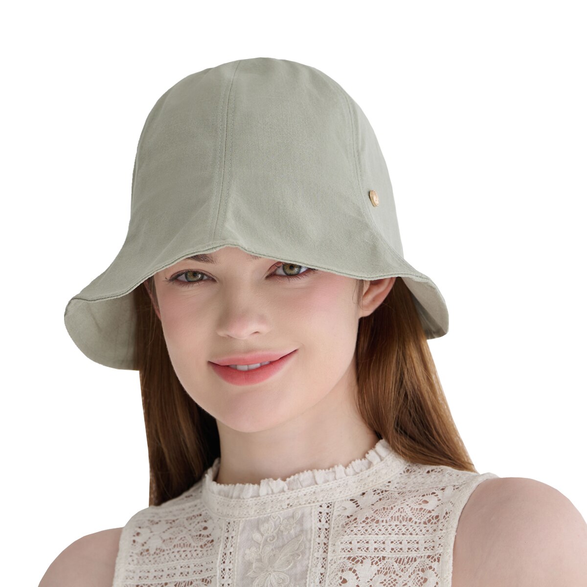 안드레아바나 여성 코튼 햇 - 카키