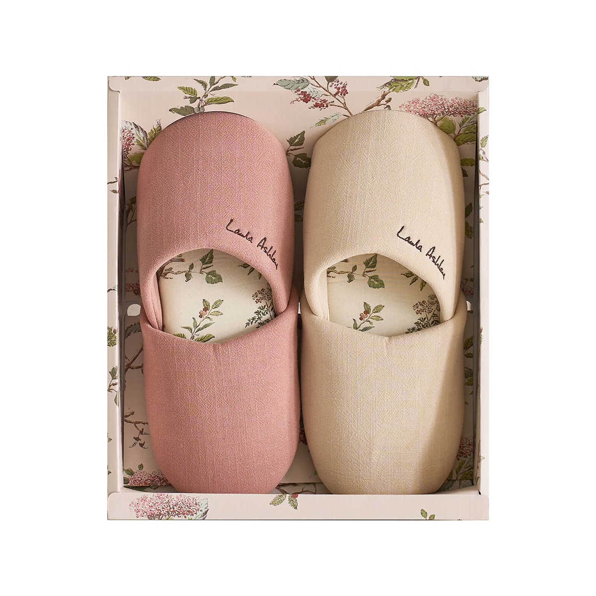 로라애슐리 실내화 2P - 옵션1, 핑크M+베이지L