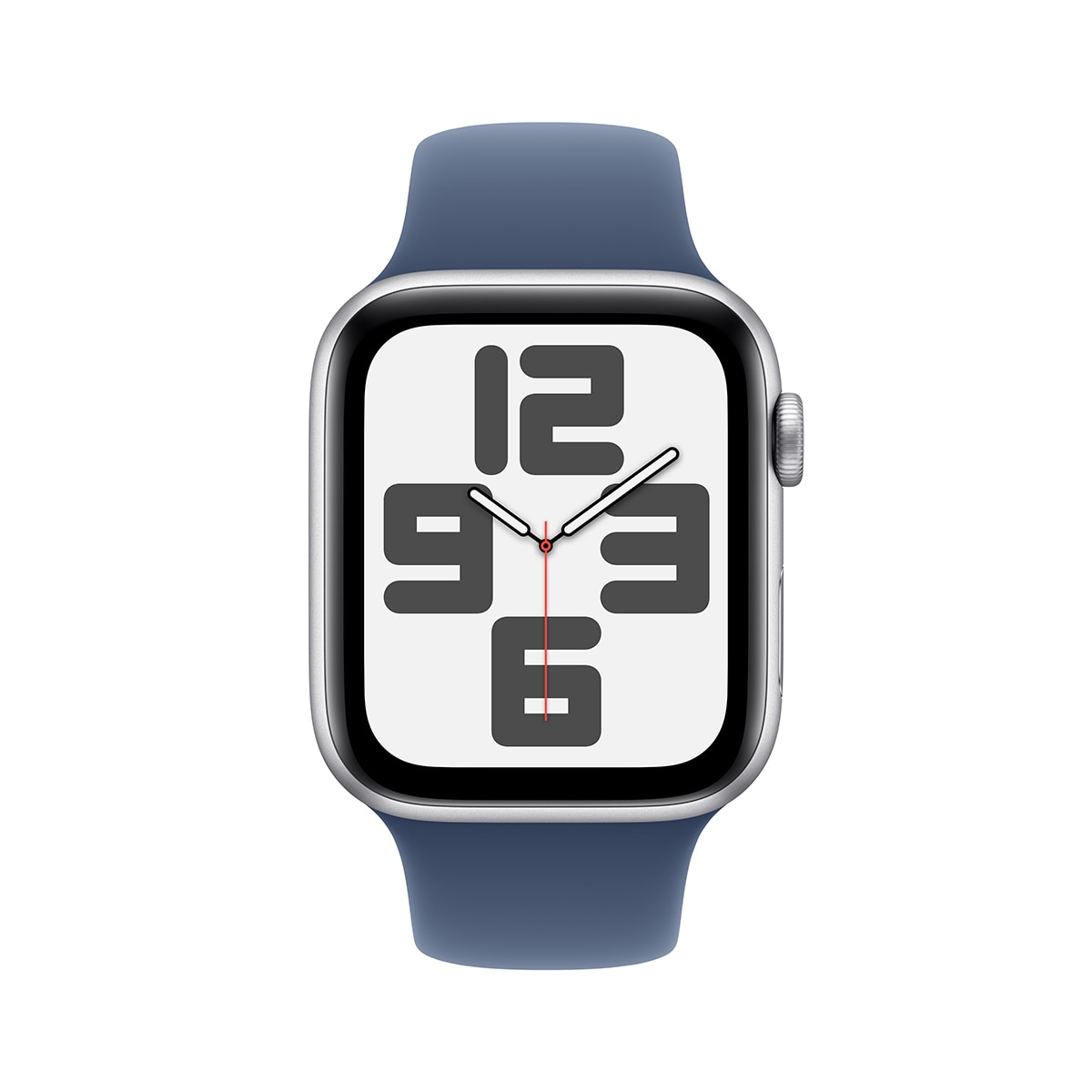 Apple 워치 SE GPS 44mm 실버 알루미늄 스포츠 밴드 - S/M