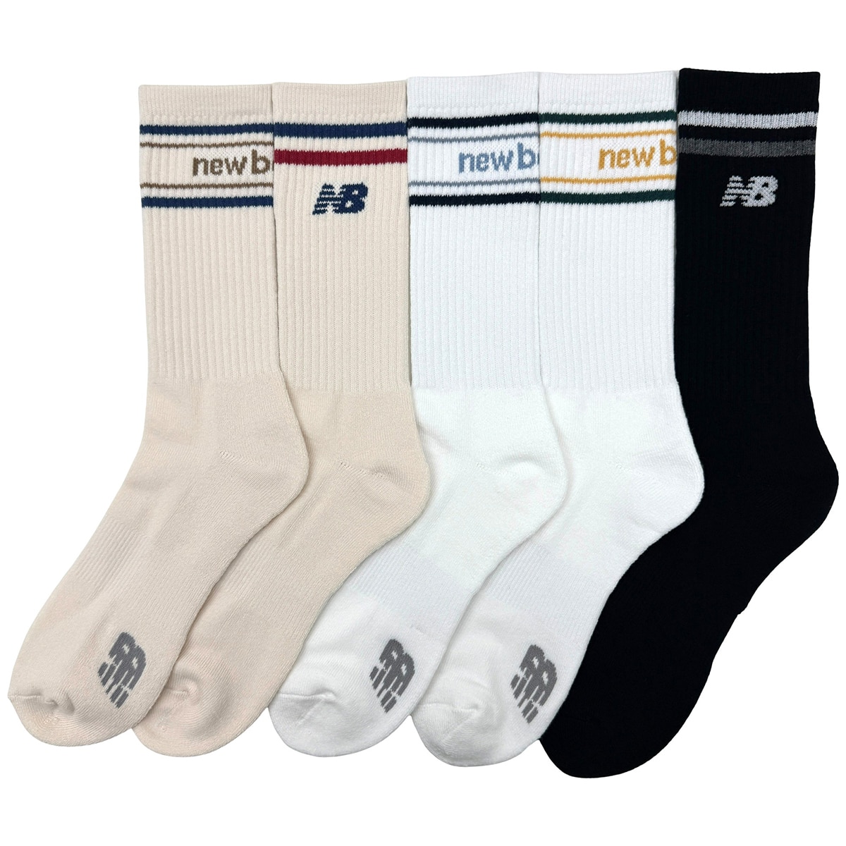 뉴발란스 성인 중목양말 5족 - 6FLAS(라지 아쏘트) 뉴발란스 성인 중목양말 5족 - 6FLAS(라지 아쏘트)