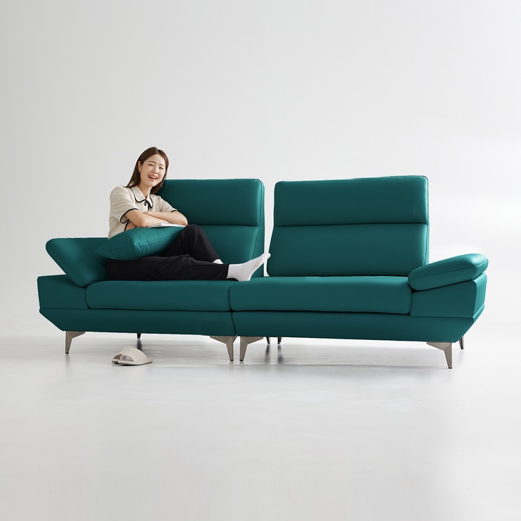 UND 에디션 NA10 천연 통가죽 스윙 소파 3.5인