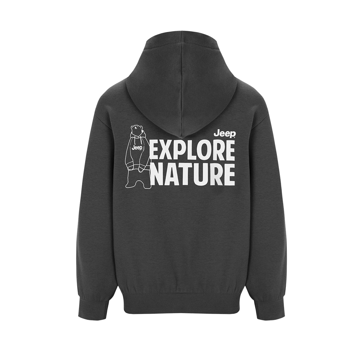 Jeep 키즈 플리스 그래픽 후드 - 차콜, 155 Jeep 키즈 플리스 그래픽 후드 - 차콜, 155