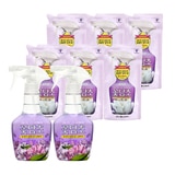 샤프란 꽃담초 섬유탈취제 자스민꽃 400ml x 2 + 리필 320ml x 6