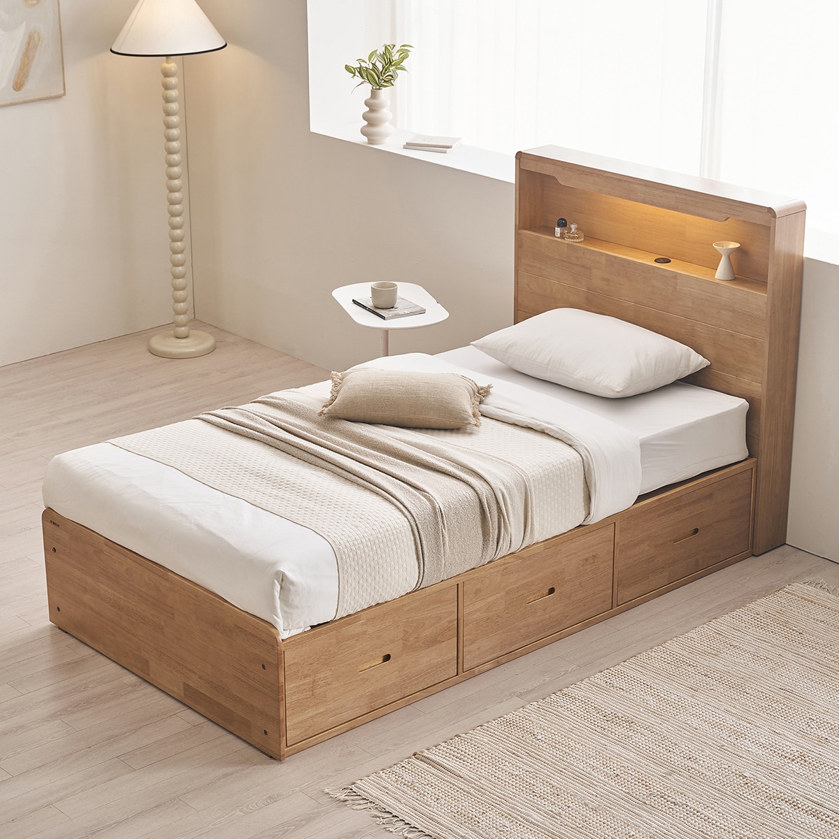 핀란디아 마로네 서랍형 침대 프레임 - 슈퍼싱글 핀란디아 마로네 서랍형 침대 프레임 - 슈퍼싱글