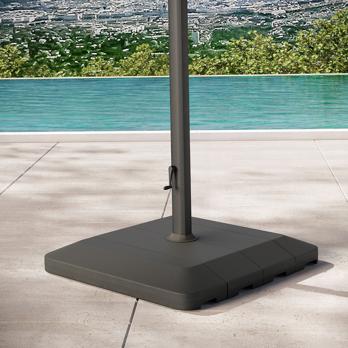 앳레저 캔틸레버 사각우산, 3.0 x 3.9m, 머쉬룸