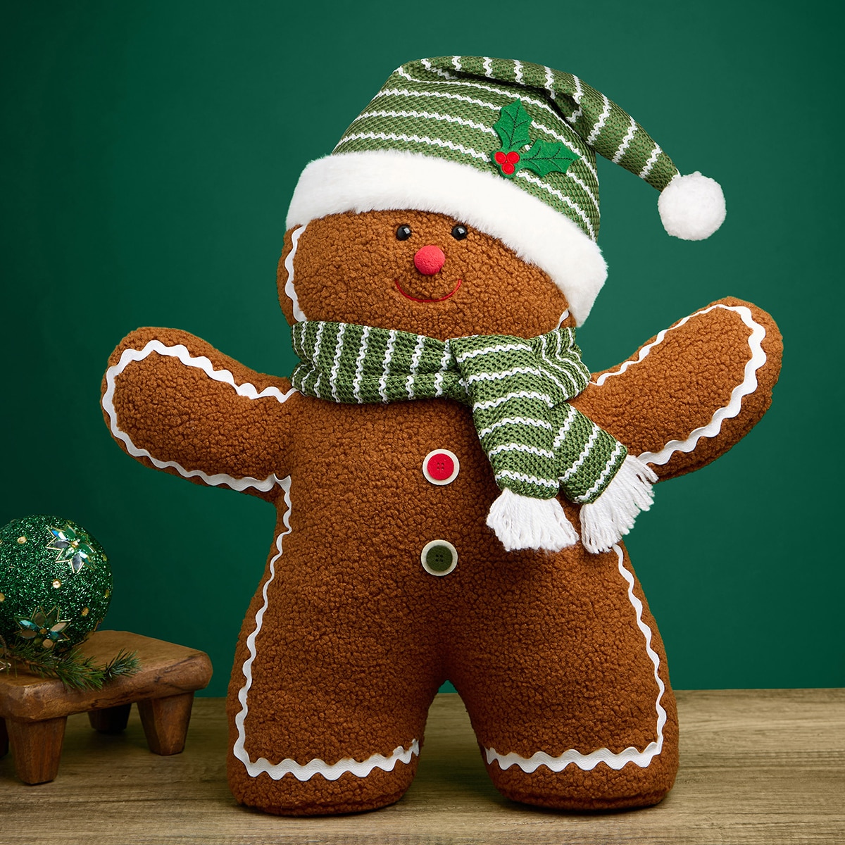 크리스마스 진저브레드 맨 인형 장식 56cm - 그린 크리스마스 진저브레드 맨 인형 장식 56cm - 그린