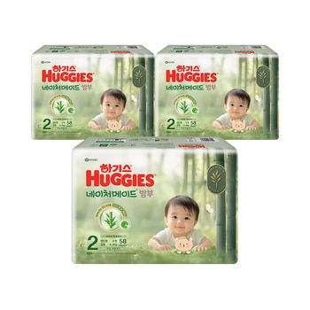 하기스 네이처메이드 밤부 밴드 공용 2단계 58 x 3