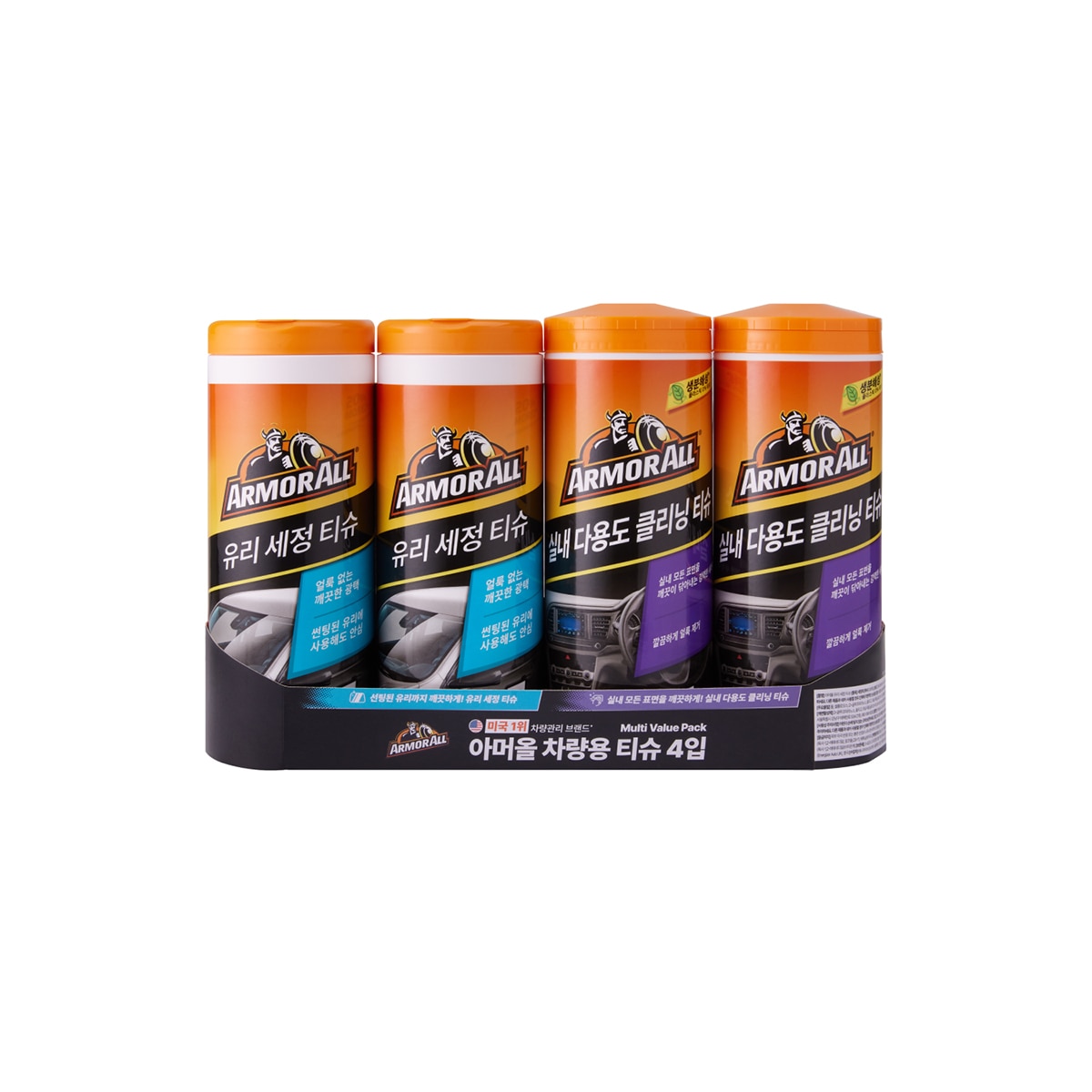 아머올 다용도 클리닝 & 유리 세정 티슈 세트 4P