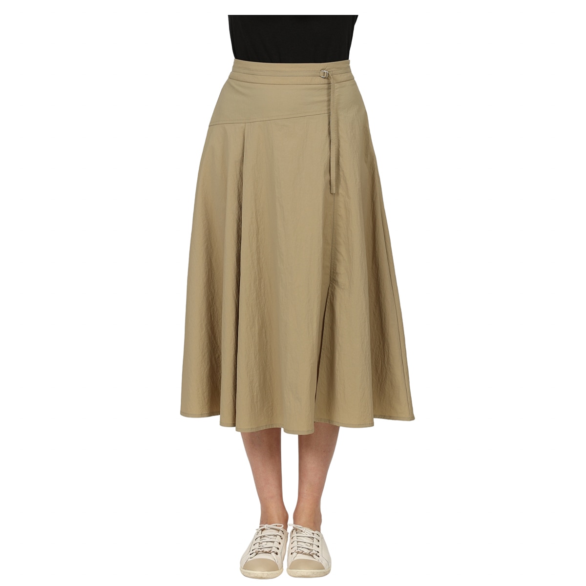 레니본 여성 플레어 스커트 - 베이지, S