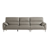 다우닝 데이지 전체 천연가죽 소파 4인 - 미드그레이 다우닝 데이지 전체 천연가죽 소파 4인 - 미드그레이