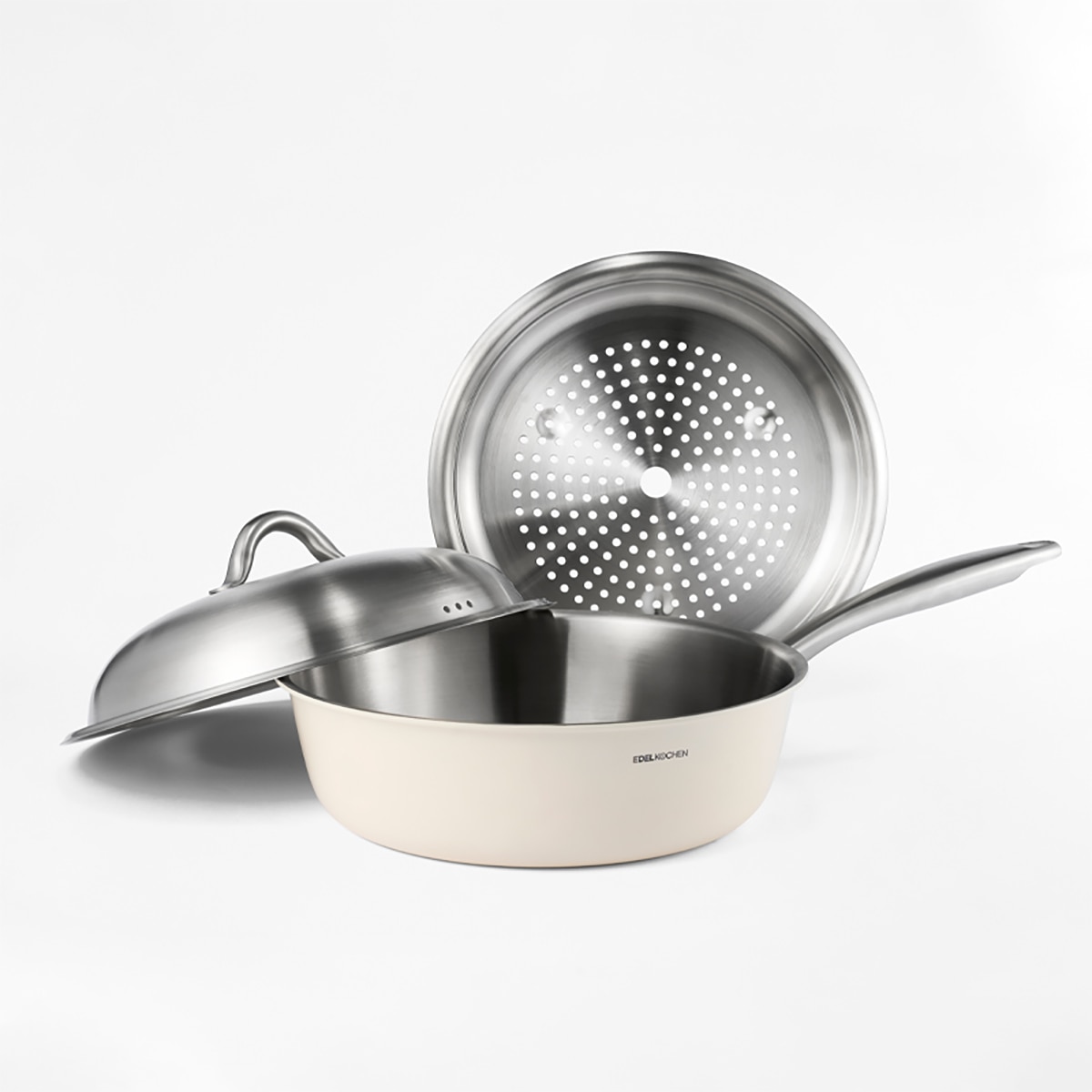 에델코첸 통 3중 멀티 웍팬24cm (찜판 포함)