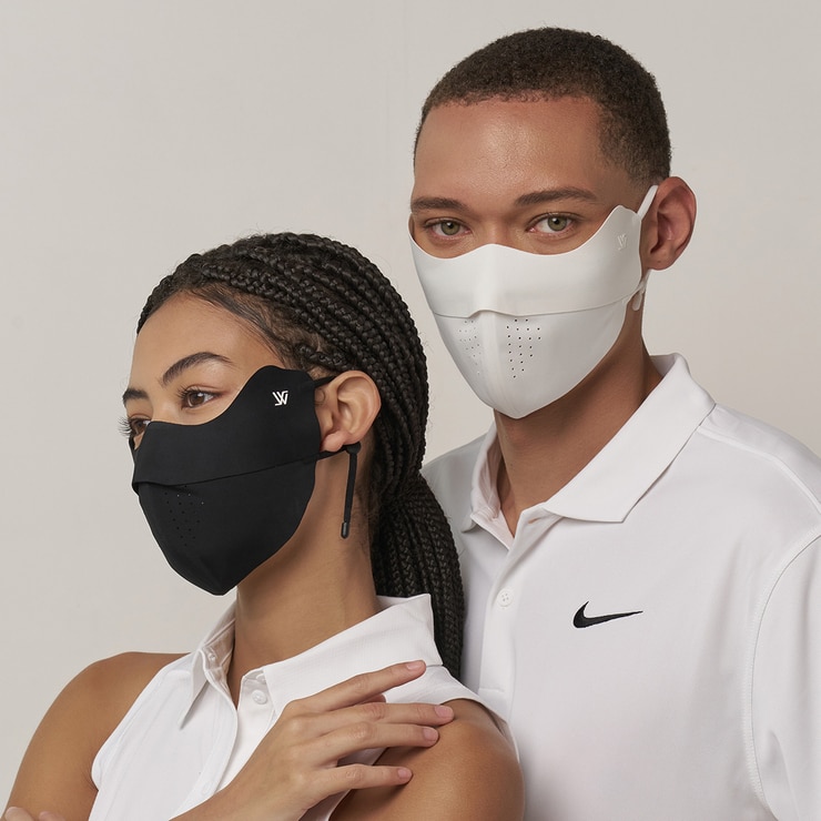 화이트샌즈 자외선 차단 끈 조절 마스크 2개 - 화이트