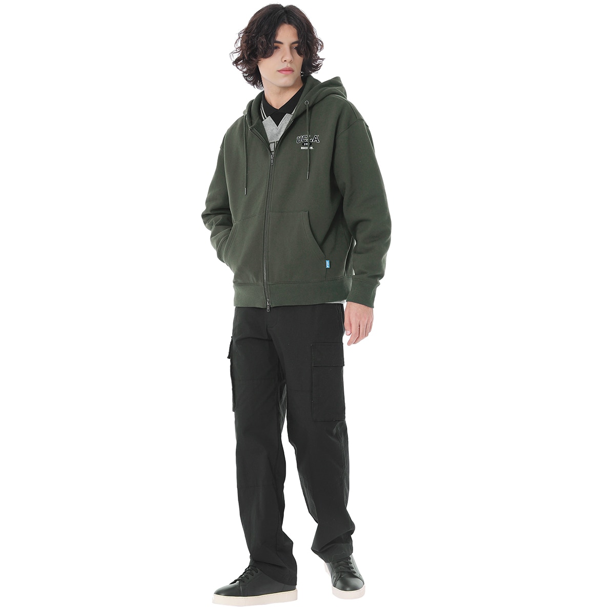 UCLA 남성 플리스 후드 집업