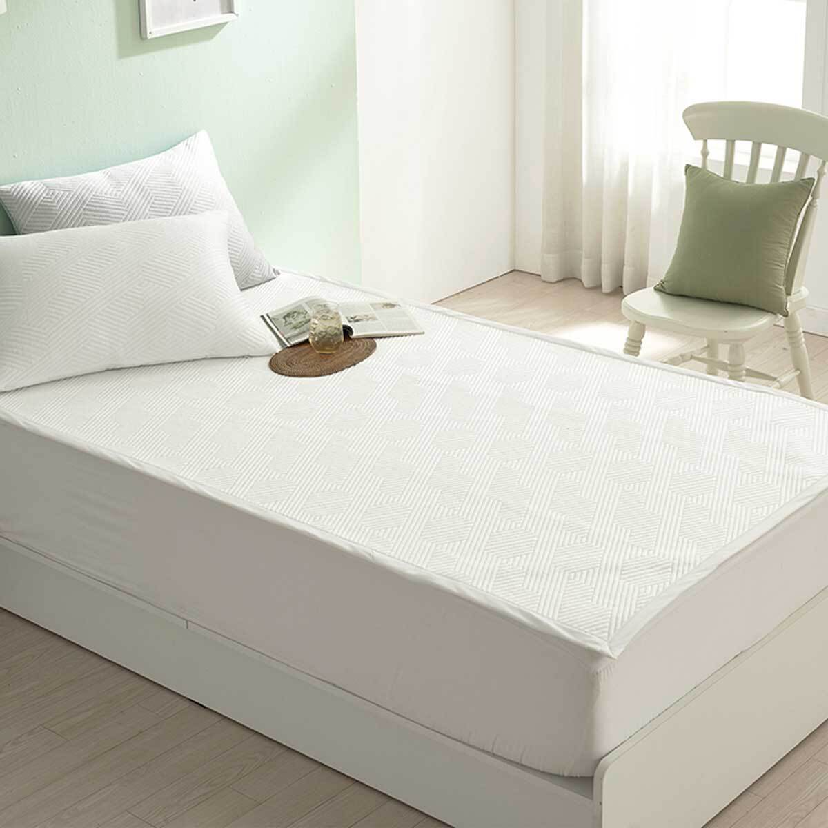 에이프릴엣홈 3중직 아이스 메쉬 패드 - 싱글, 화이트