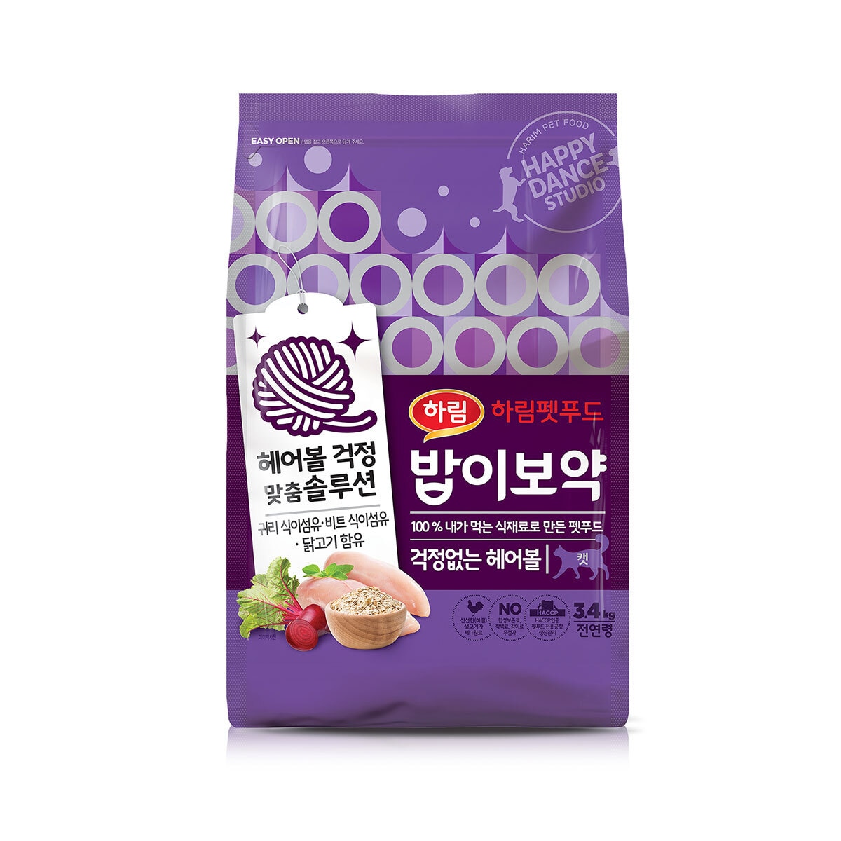 하림 밥이보약 CAT 걱정없는 헤어볼 3.4kg x 2