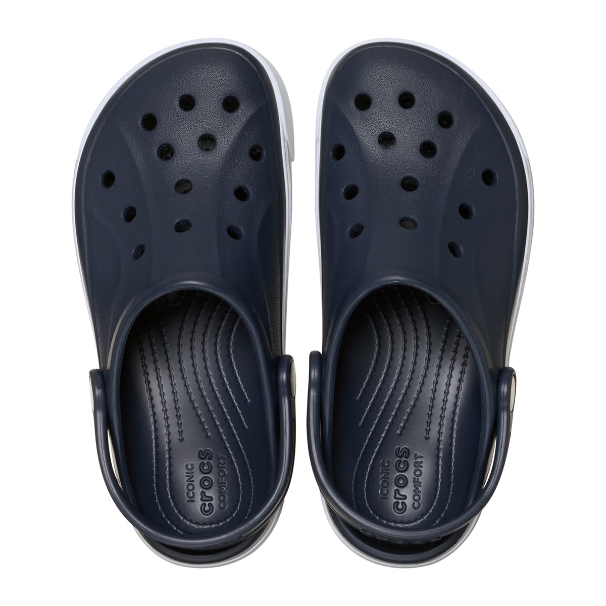 크록스 바야밴드 클로그 키즈 - 네이비/라이트그레이, J2(210mm)