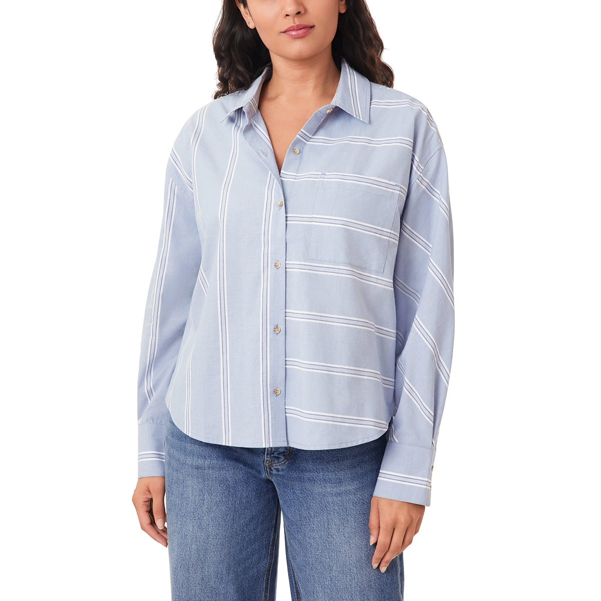 Scotch & Soda 여성 코튼 셔츠 - 블루, L