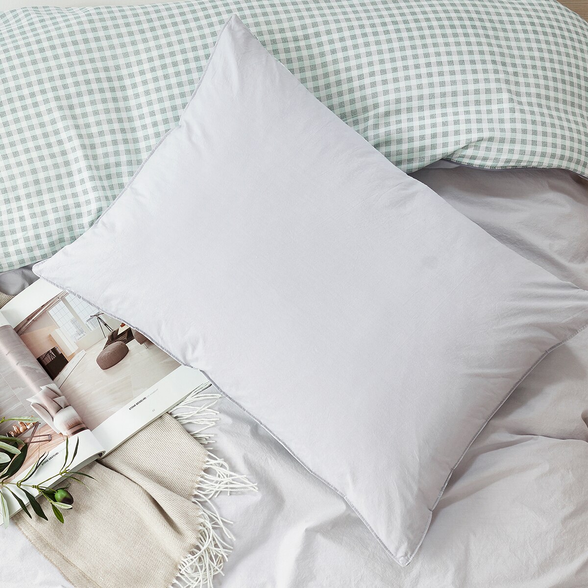 April At Home 모달 고밀도면 양면 베개커버 2P 50x70cm - 그리드(그레이)