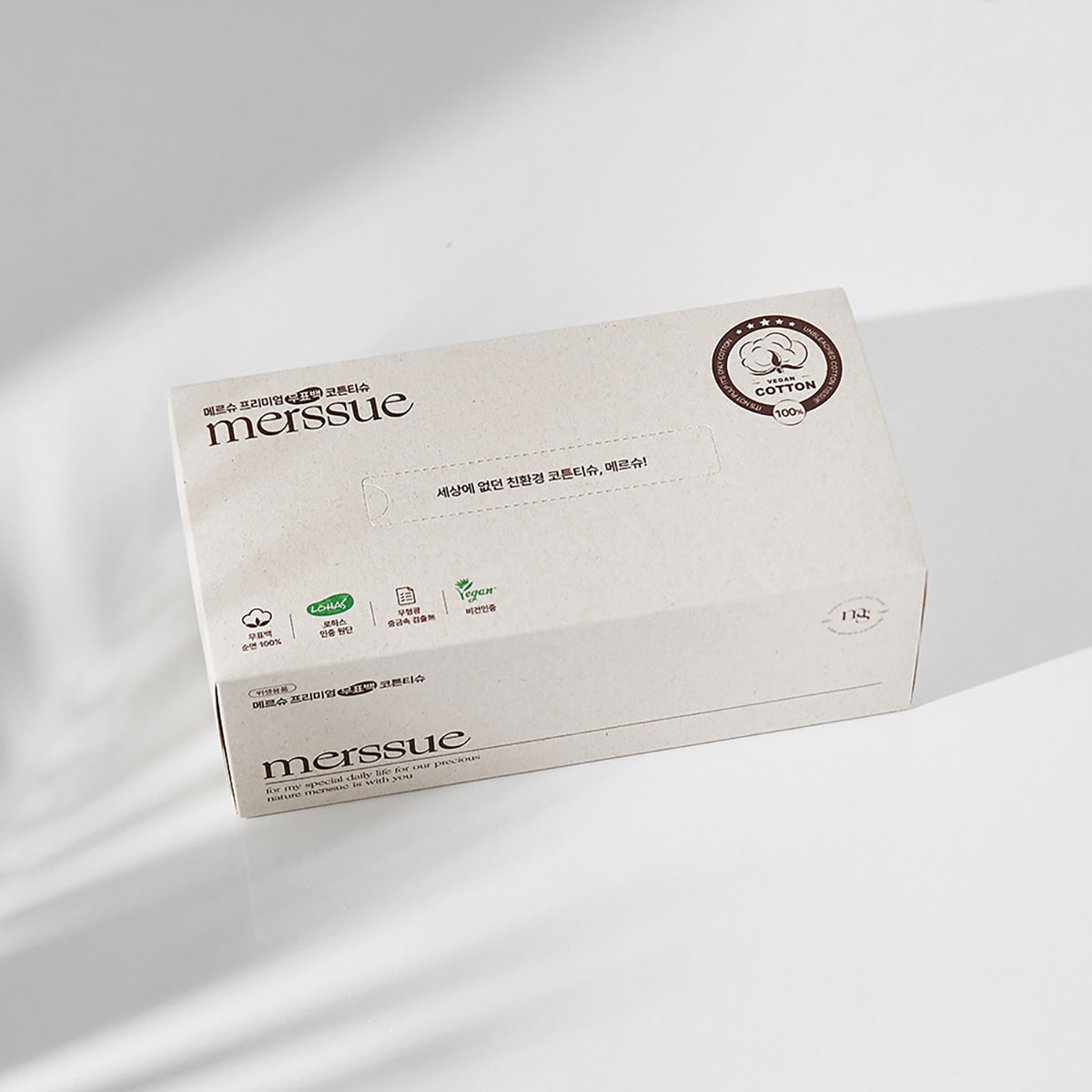 메르슈 프리미엄 무표백 코튼티슈 80매 x 5