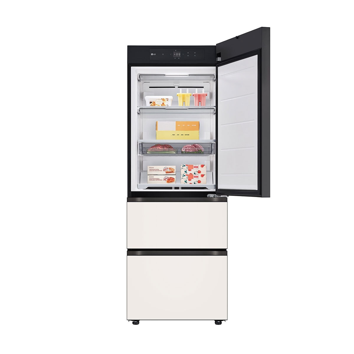 엘지오브제 김치톡톡 FIT & MAX 324L -글라스베이지