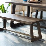 리비니아 아칸 원목 식탁세트 - 벤치+벤치