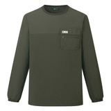 네파 남성 우븐 긴팔 포켓 크루티 - 딥카키