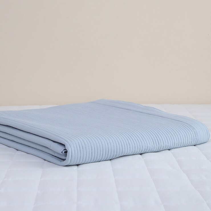 April At Home 앤더슨 양모 워싱 스프레드 - 퀸, 블루