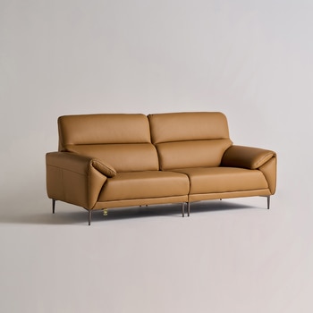 다우닝 데이지 전체 천연가죽 소파 3인