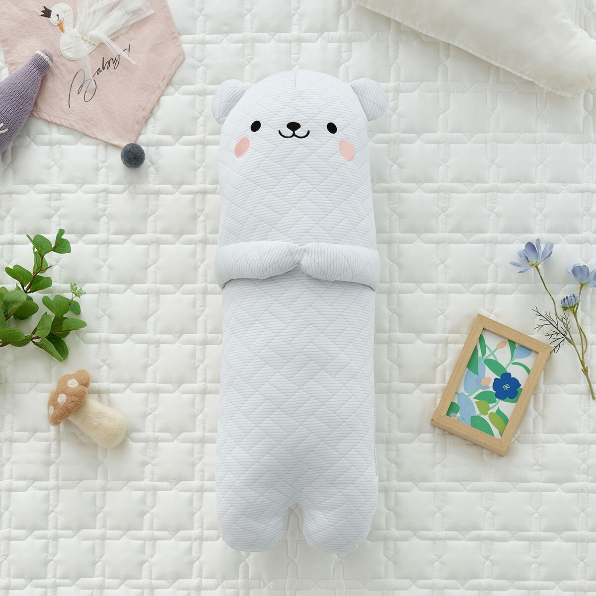 알러텍트 아이스 동물 쿠션 - 스마일베어