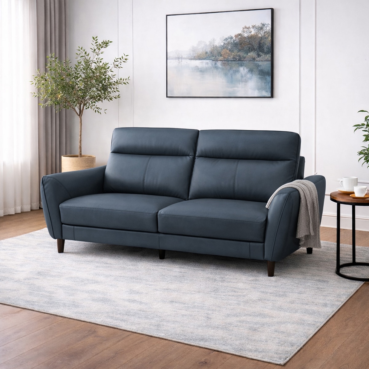 HTL 루나 풀레더 리클라이너 소파 3인