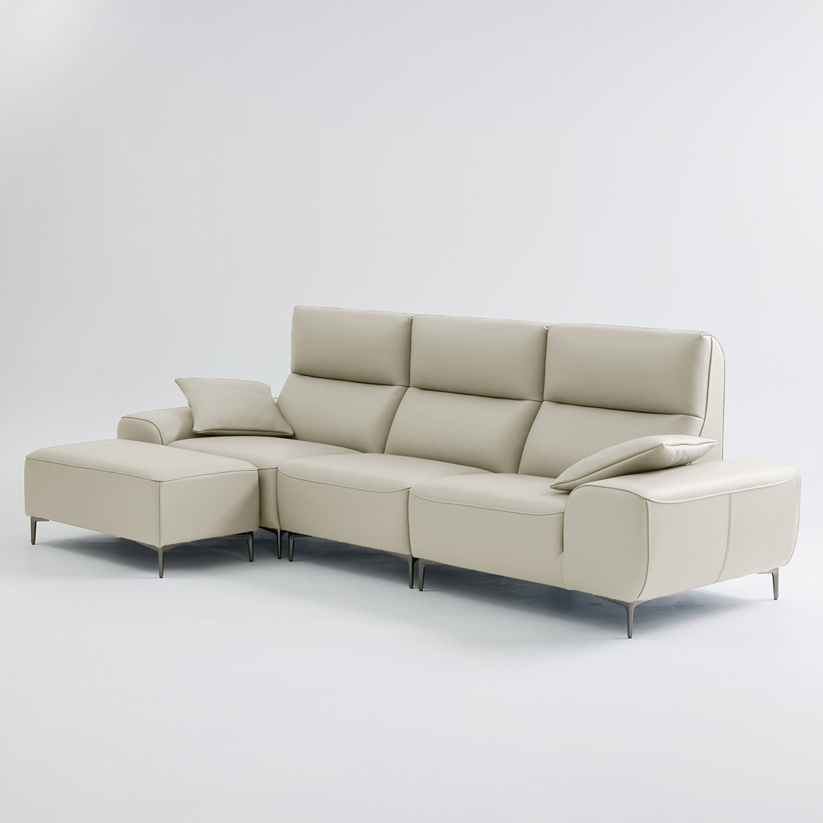 UND NA17 전체 천연 이태리 슈렁큰통가죽 4인 소파+보조스툴 - 크림 UND NA17 전체 천연 이태리 슈렁큰통가죽 4인 소파+보조스툴 - 크림