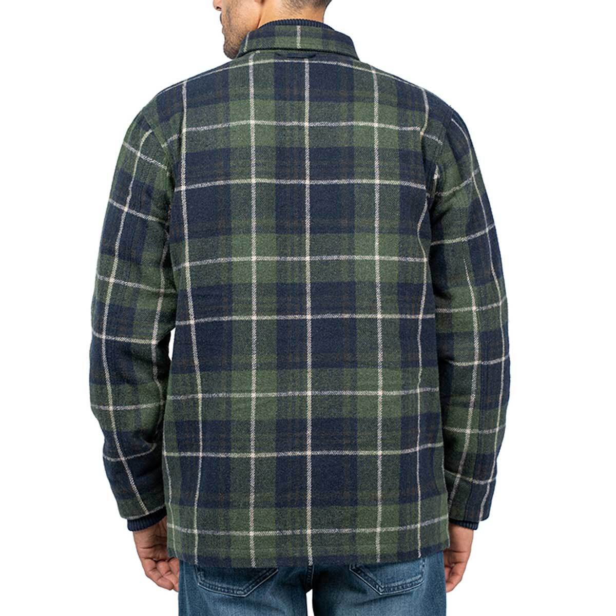 Jachs Men's Wool Blended Shirts Jacket - Green Jachs Men's Wool Blended Shirts Jacket - Green