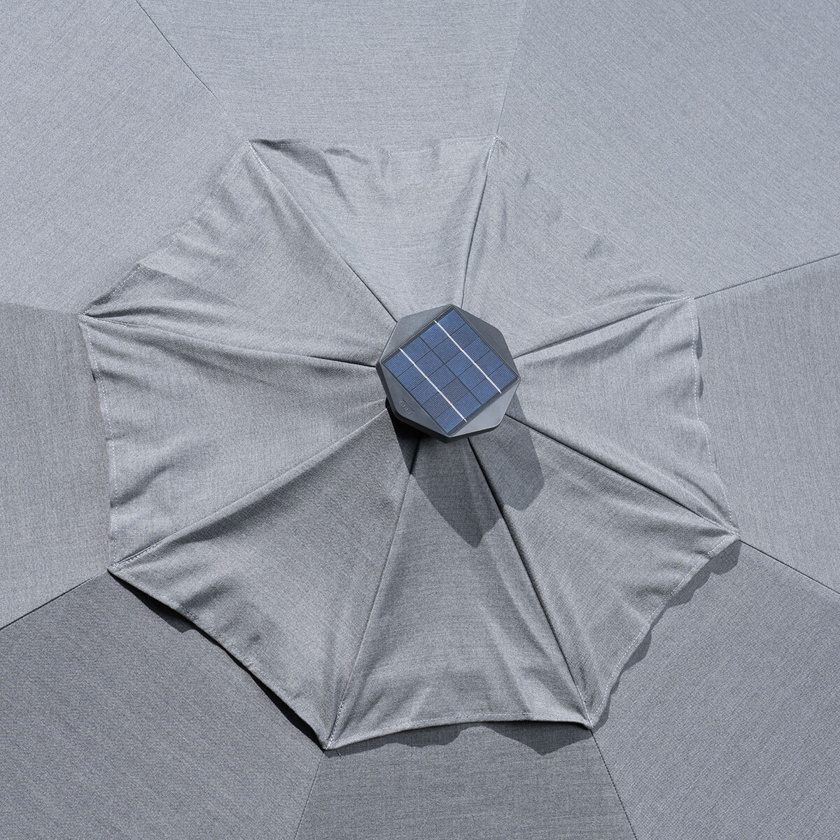 선빌라 LED 정원용 우산, 지름 2.9m - 그레이