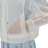 비지트 인 뉴욕 여성 시스루 메쉬 후드 점퍼