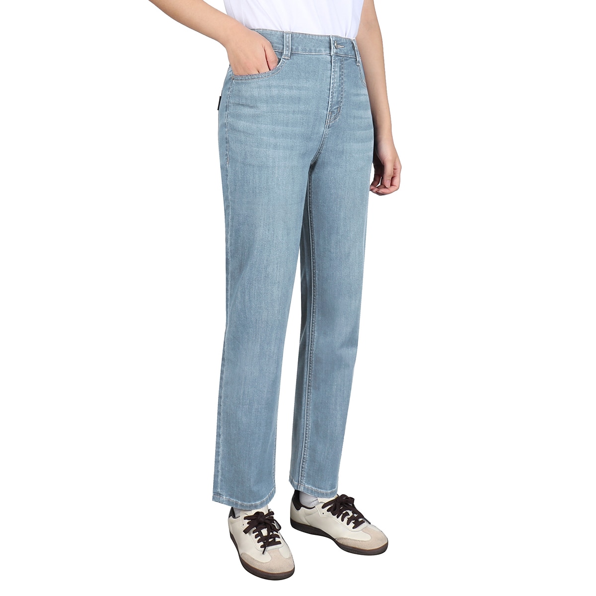 케네스콜 여성 저온스 루즈 스트레이트핏 청바지 - 아이스