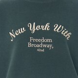 비지트 인 뉴욕 여성 플리스 스웨트셔츠 - 그린, M/L