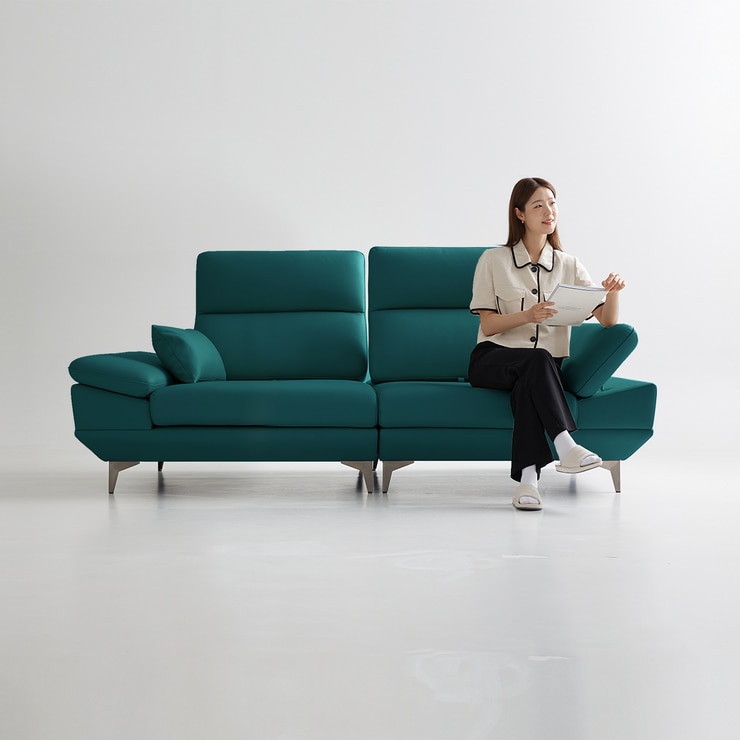 UND 에디션 NA10 천연 통가죽 스윙 소파 3인