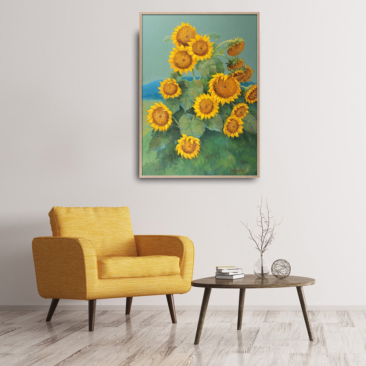 지클레 그림 액자 91x61cm - 행복