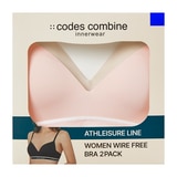 코데즈 컴바인 노와이어 브라 2매 - 핑크베이지/베이지, M(95)