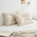 루마인 홈 순면 낮잠 경추 베개 2P - 베이지