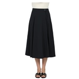 레니본 여성 플레어 스커트 - 블랙