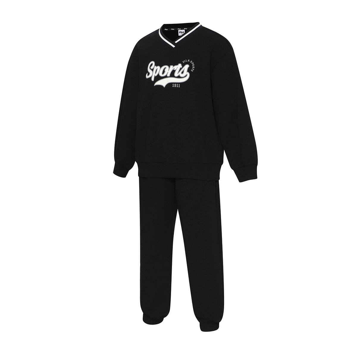 휠라 키즈 상하의 세트 - 블랙, 145