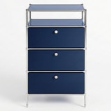 더원 모듈 3단 오픈 서랍장 - 딥네이비