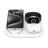 벨킨 Qi2 3-in-1 15W 마그네틱 폴더블 무선 충전기 - 화이트